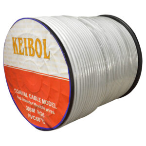 Cable Coaxial RG6 Blanco Keibol Carreto x 305m
