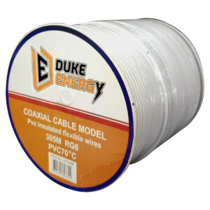 Cable Coaxial RG6 Fino 90% Blanco Duke Energy Carreto x 305m