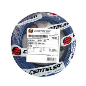 Alambre Rígido Centelsa 10 Azul Rollo x 100m
