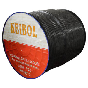 Cable Coaxial RG6 Negro Keibol Carreto x 305m