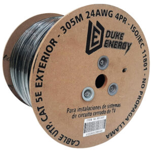 Cable UTP Cat5e Exterior Negro 305m HT1407