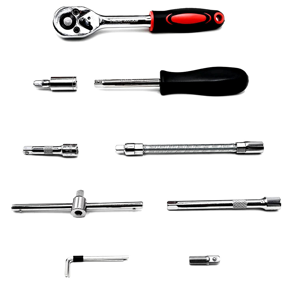 Juego De Copas Herramientas 46 Piezas Mecanica Ratchet 1/4 - Image 2
