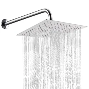 Ducha Regadera Metálica 20 Cm Cuadrada Acero Inoxidable Baño