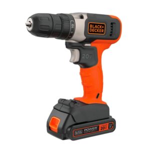 Taladro Percutor Inalámbrico Black+Decker 3/8" 20V 2 Velocidades 0-600 / 0-1400 RPM – BCD704C1